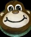 Monkey Face Birthday Cake. Chocolate and white buttercream iced monkey face shaped birthday cake. 